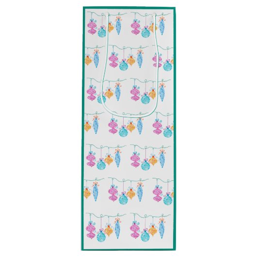 String Ornamenten Wine Bag Wijn Cadeautas (Voorkant)