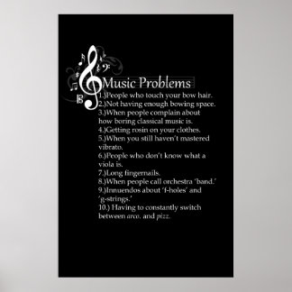 String Problems List Poster