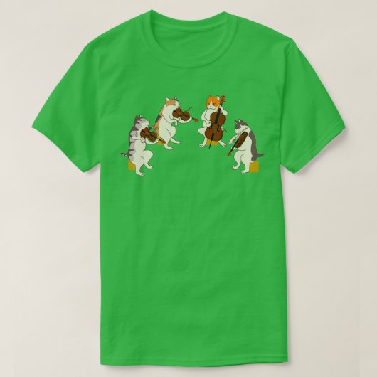 String Quartet Cats Musical Cats T-shirt (Design voorkant)