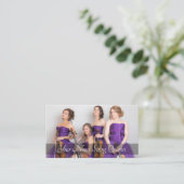 String Quartet Fotosjabloon Muzikant Zwart Visitekaartje (Staand voorkant)