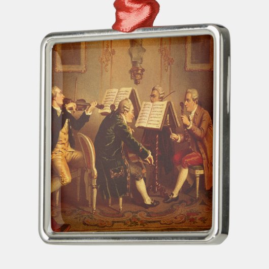 String Quartet Metalen Ornament (Links)