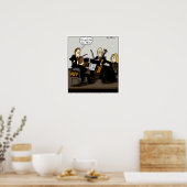 String Quartet MVP Klassieke muziekCartoon Poster (Keuken)