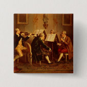 String Quartet Vierkante Button 5,1 Cm (Voorkant)