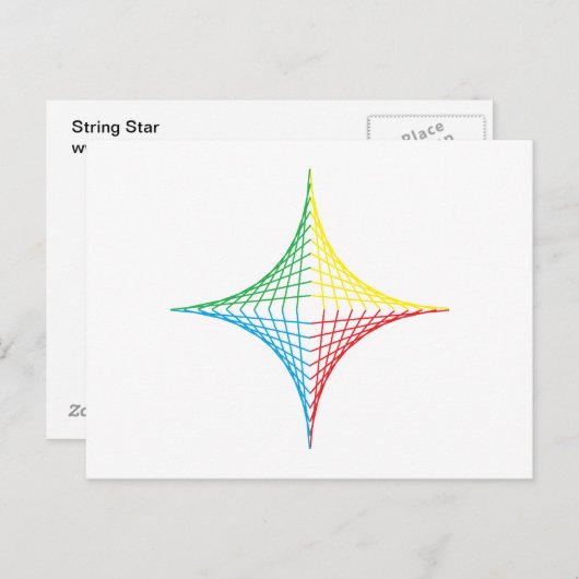 String Star Briefkaart (Voorkant / Achterkant)