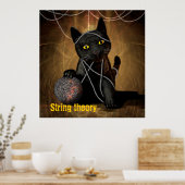 String-theorie-kat Poster (Keuken)
