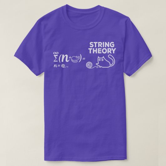 String Theory Equation Cat Lover Physics Enthusias T-shirt (Design voorkant)