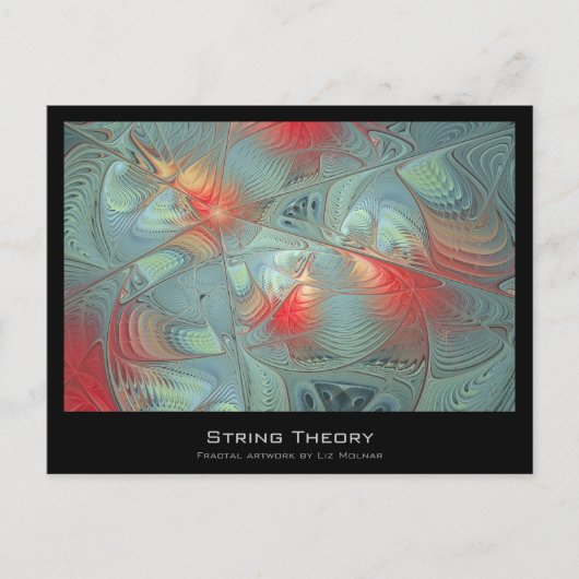 String Theory Fractal Artist Card Briefkaart (Voorkant)