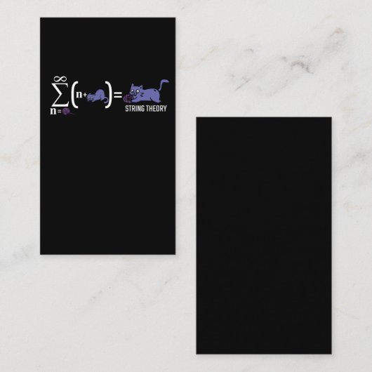 String Theory Kat Science Physicist Cat lover Visitekaartje (Voorkant / Achterkant)