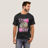 String Theory s Grappige Kat Fysica s Leraar Stude T-shirt (Voorkant volledig)