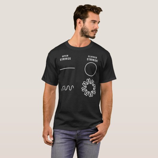 String Theory Strings  Neutrinos Open String Bran  T-shirt (Voorkant volledig)
