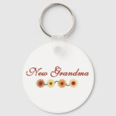 String van bloemen nieuwe oma sleutelhanger (Voorkant)