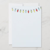 String van kerstverlichting bewerkbare uitnodiging (Achterkant)