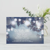 String van lichten Blauwe repetitie Diner Uitnodig Kaart (Staand voorkant)