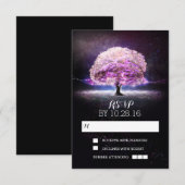 String van lichten boom bruiloft RSVP kaarten Kaartje (Voorkant / Achterkant)