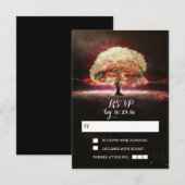 String van lichten boom bruiloft RSVP kaarten Kaartje (Voorkant / Achterkant)