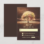 String van lichten boom bruiloft RSVP kaarten Kaartje (Voorkant / Achterkant)