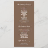 String van lichten boom takken bruiloft programma' programmakaart (Achterkant)