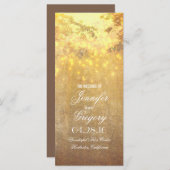 String van lichten boom takken bruiloft programma' programmakaart (Voorkant / Achterkant)