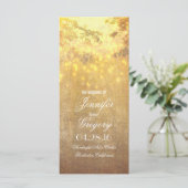 String van lichten boom takken bruiloft programma' programmakaart (Staand voorkant)