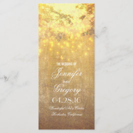 String van lichten boom takken bruiloft programma' programmakaart