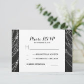 String van lichten bruiloft RSVP kaarten Kaartje (Staand voorkant)