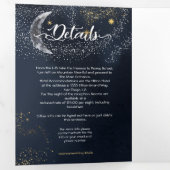 String van lichten Celestial Star Night Sky Drieluik Uitnodiging (Binnenzijde eerst)