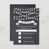 String van lichten en  banner bruiloft RSVP (Voorkant / Achterkant)