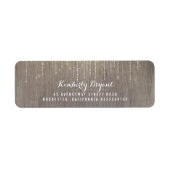 String van Lichten en Hout Rustiek Etiket (Voorkant)