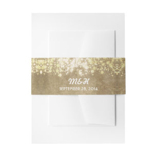 String van lichten - Glitter Vintage Wedding Band Uitnodigingen Wikkel