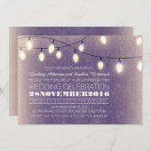 String van lichten moderne bruiloft uitnodigingen (Voorkant / Achterkant)