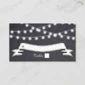 String van lichten op krijtbord bruiloft plaats ka plaatskaartje (Achterkant)