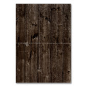 String van lichten op oude houten bruiloft escort  kaart (Achterkant)