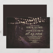 String van lichten Rustic Trees vrijgezellenfeest Kaart (Voorkant / Achterkant)