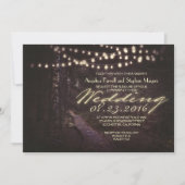 String van Lichten Rustieke Bomen Uitnodiging voor (Voorkant)