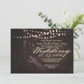 String van Lichten Rustieke Bomen Uitnodiging voor (Staand voorkant)