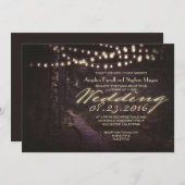 String van Lichten Rustieke Bomen Uitnodiging voor (Voorkant / Achterkant)