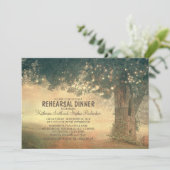 String van lichten rustieke boom repetitie diner kaart (Staand voorkant)