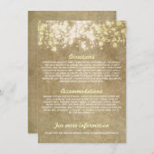 String van lichten rustieke bruiloft informatie ka informatiekaartje (Voorkant / Achterkant)