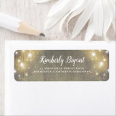 String van Lichten Rustieke Hout Textuur Land Etiket (Insitu)