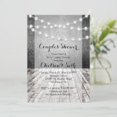 String van Lichten Rustieke Houten Achtergrond Kaart (Staand voorkant)