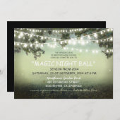 String van lichten rustieke Prom nacht Uitnodiging (Voorkant / Achterkant)