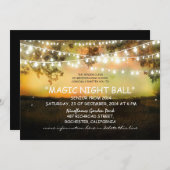 String van lichten rustieke Prom nacht Uitnodiging (Voorkant / Achterkant)