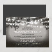 String van lichten rustieke Prom nacht Uitnodiging (Voorkant / Achterkant)