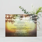 String van lichten rustieke Prom Uitnodigingen (Staand voorkant)