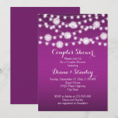 String van lichten sneeuwvlokken bruiloft koppels  kaart (Voorkant / Achterkant)