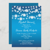 String van lichten sneeuwvlokken bruiloft vrijgeze kaart (Voorkant / Achterkant)