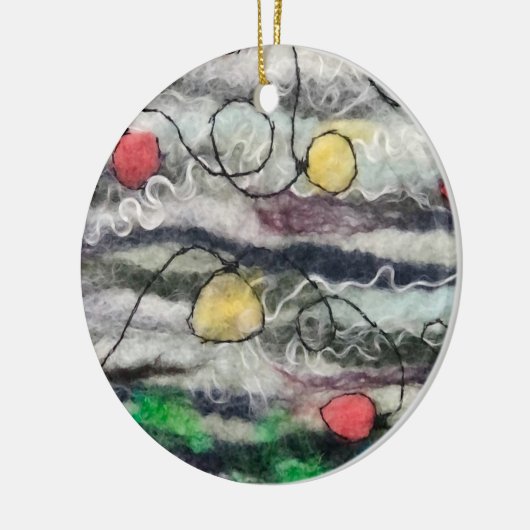 String van lichten vervilt vezel rond ornament (Links)
