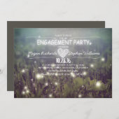 String van lichten vuurvliegjes rustieke verloving kaart (Voorkant / Achterkant)