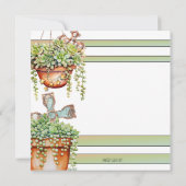 String van parels Succlents en rustieke tuin Decor Kaart (Achterkant)