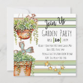 String van parels Succlents en rustieke tuin Decor Kaart (Voorkant)